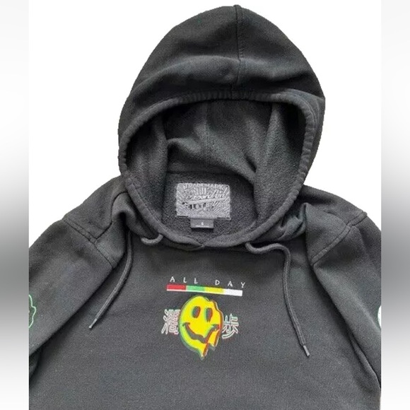 Trademark Brooklyn Cloth Graphic Hoodie Sweatshirt Smile Drip Logo Small Black - Picture 6 of 9